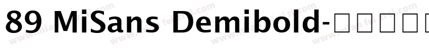 89 MiSans Demibold字体转换